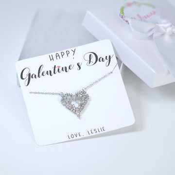 Swarovski Crystal Mesmerizing Shinny Heart shape Necklace , Valentine's Day Gift For Her, Galentine's Day, Statement Necklace Cz
